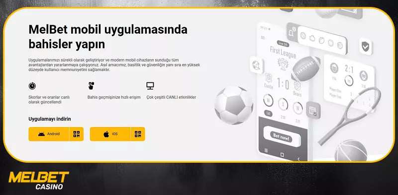 Melbet mobil uygulamasinda
